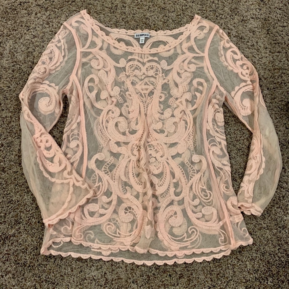 Pink Lace Top